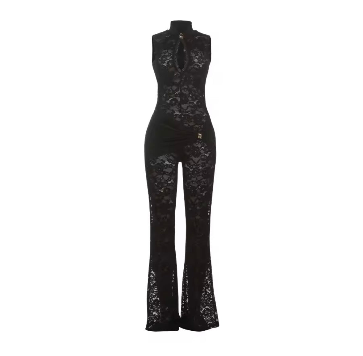 “Lexi Lace” White Jumpsuit