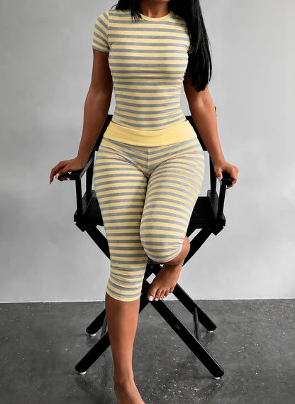 “Stevie Stripes” Pink 2 Piece Set