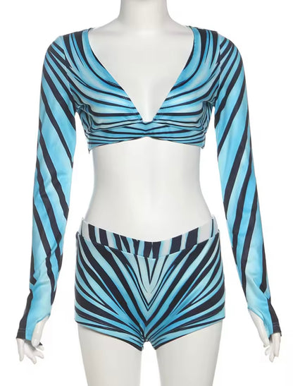“Material Girl” Blue 2 Piece Set