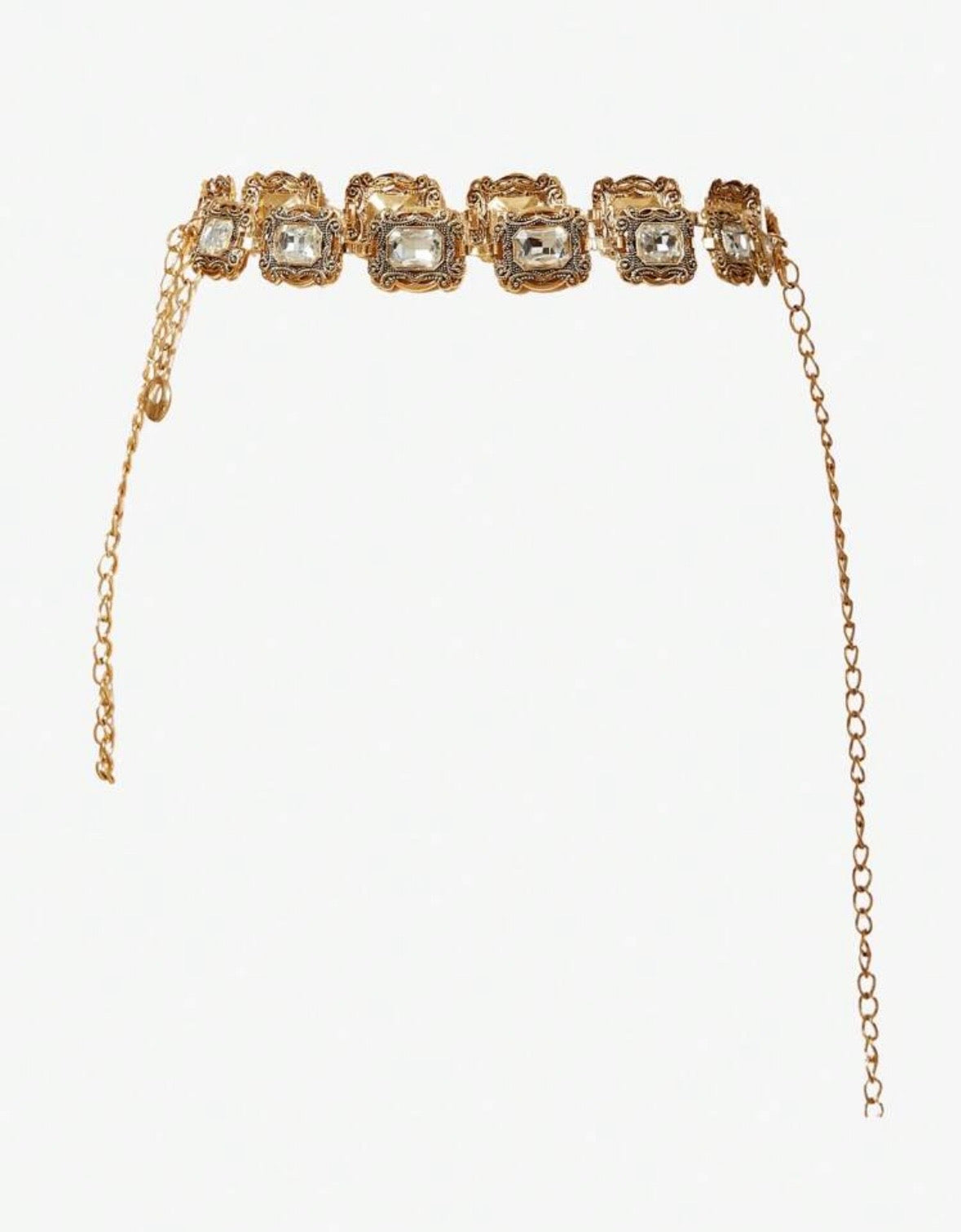 “Azure” Gold Chain Belt