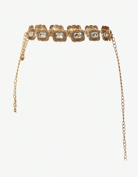 “Azure” Gold Chain Belt