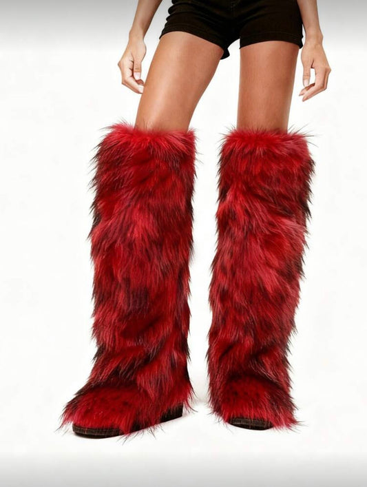 “Fiery Furr” Red Boot