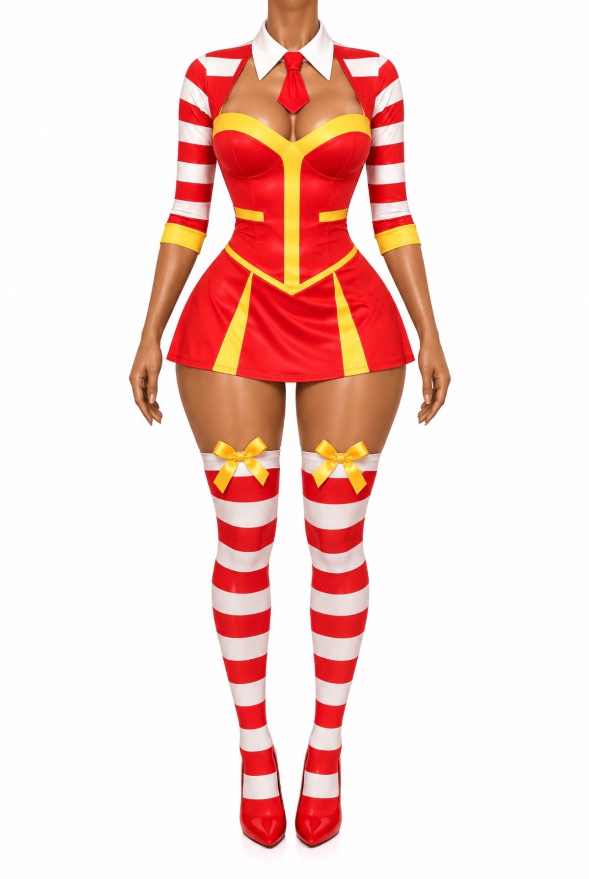 “Mcbaddie” Red 2 Piece Costume Set