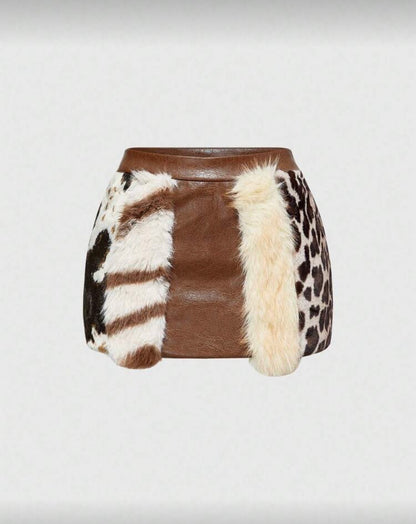 “Jungle Fever” Dark Brown Skirt