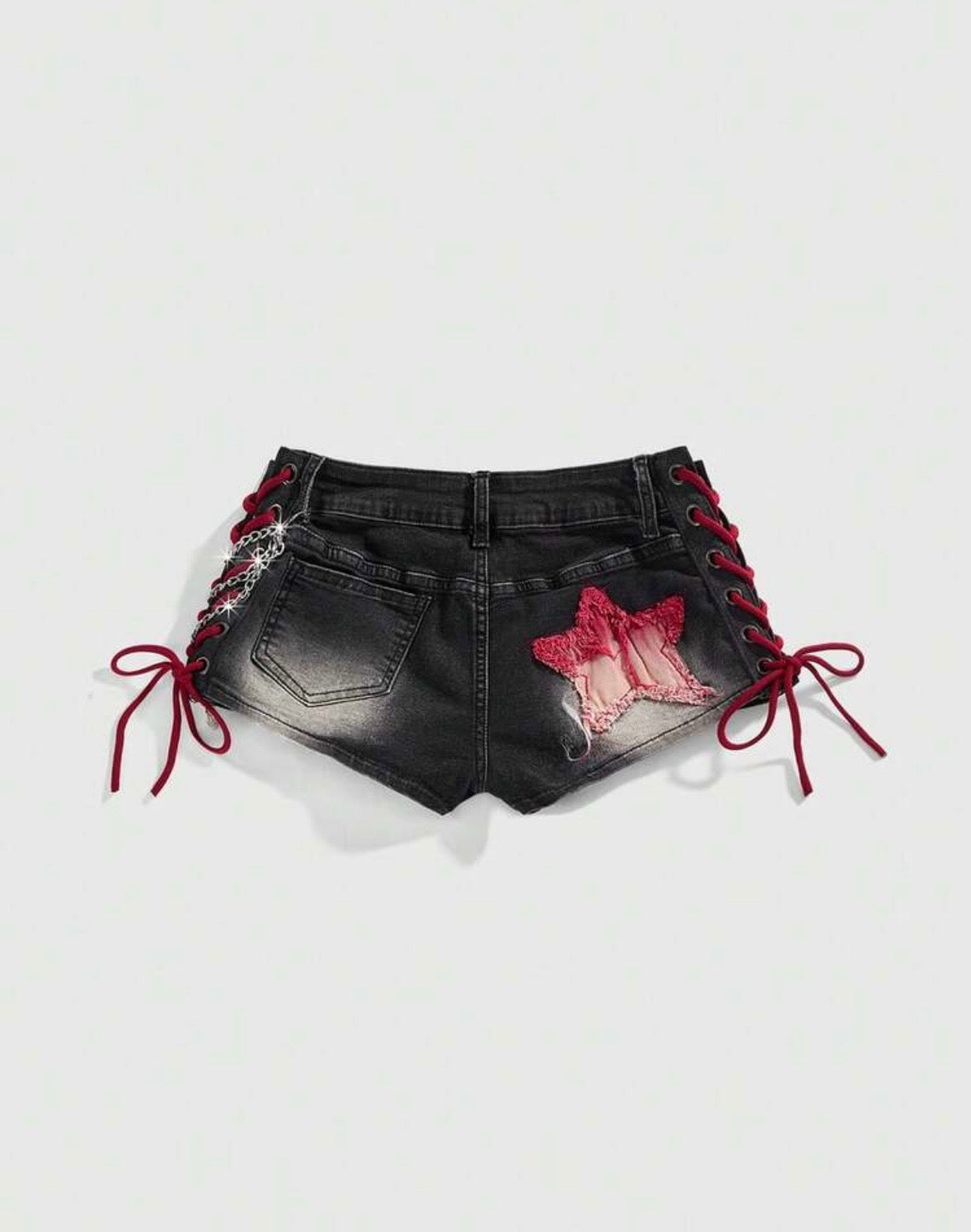 “Flick It 2.0” Black Denim Shorts
