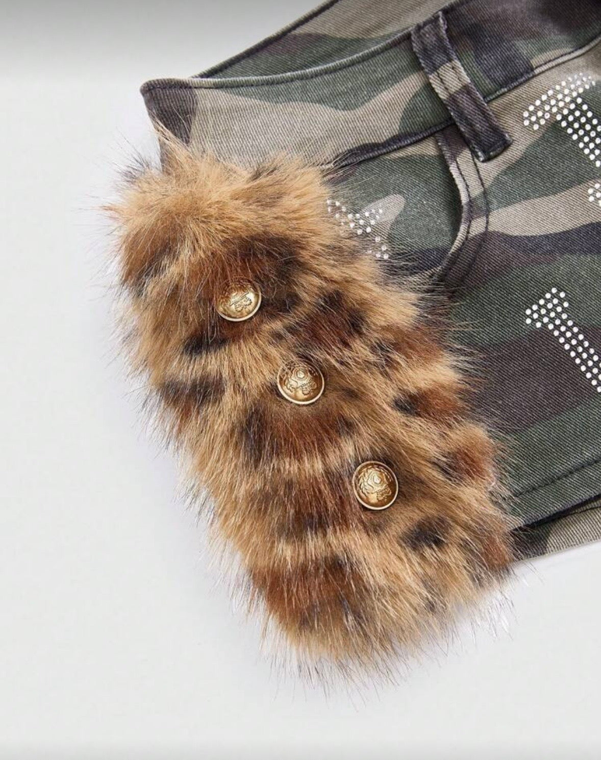 “London Furr” Camo Shorts