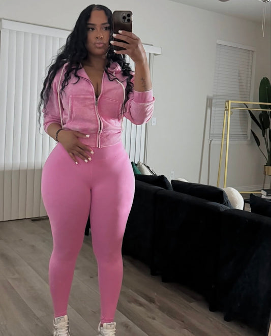 “Track That” Pink 2 Piece Set