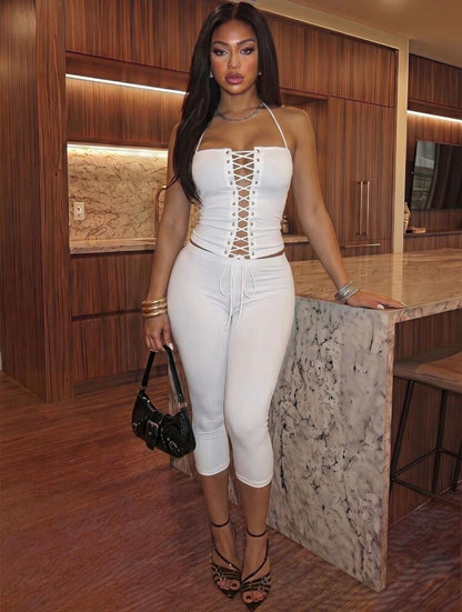 “Lorielle” White 2 Piece Set