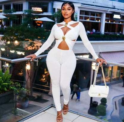 “Gold Standard” White Jumpsuit