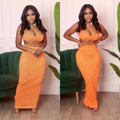 “Twist & Turns” White 2 Piece Set