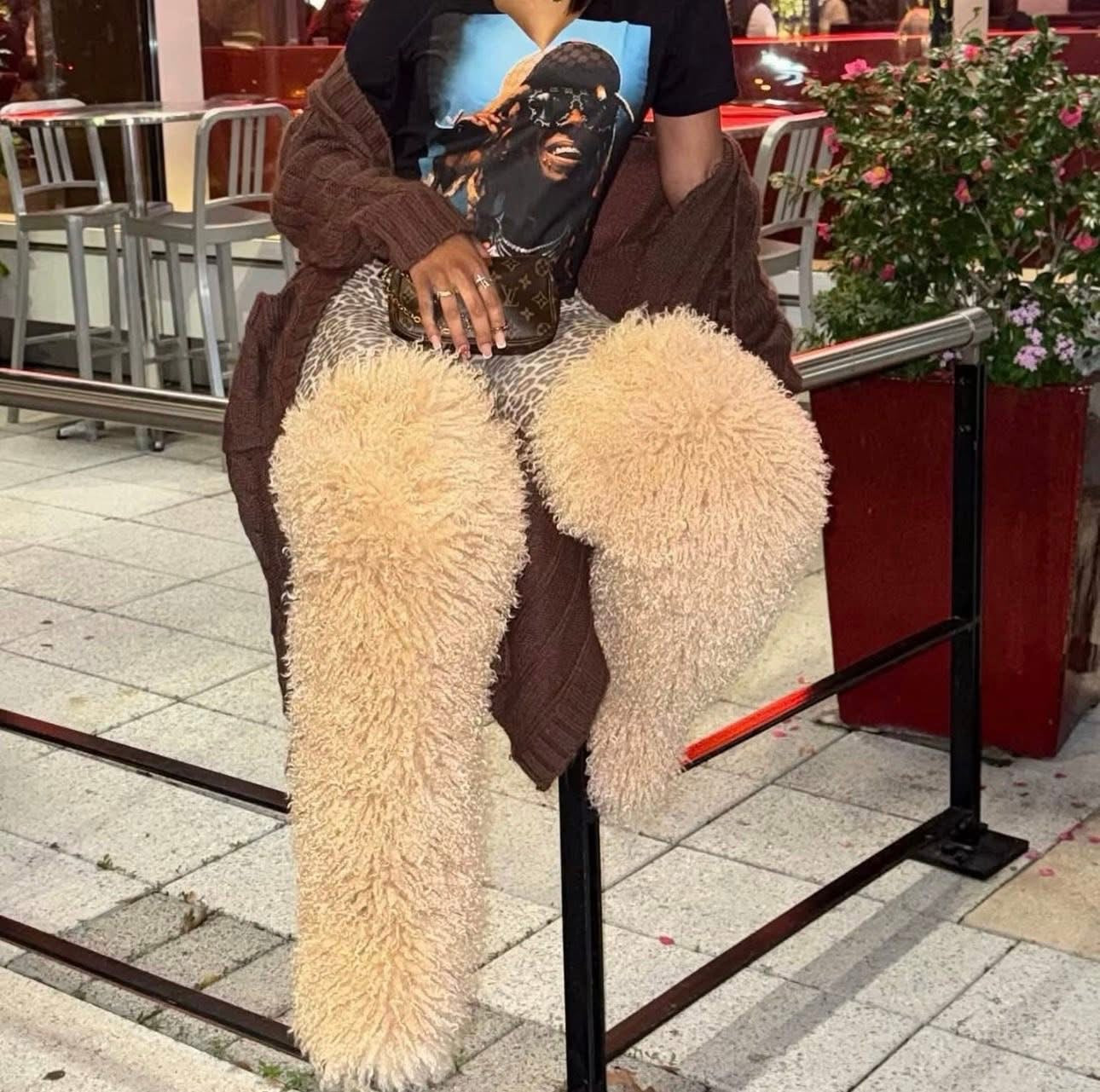 “Mongolian” Dark Grey Furr Boot