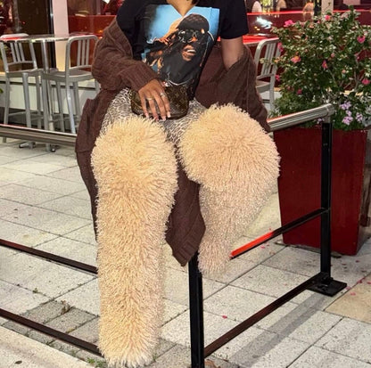 “Mongolian” Dark Grey Furr Boot