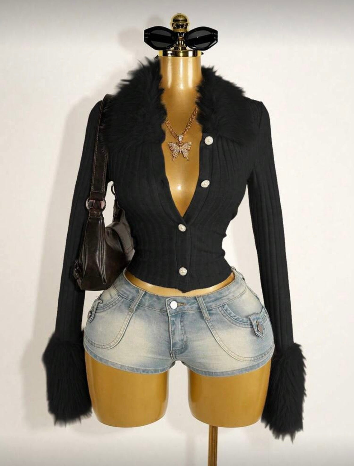 “Angelic Furr” Black Top