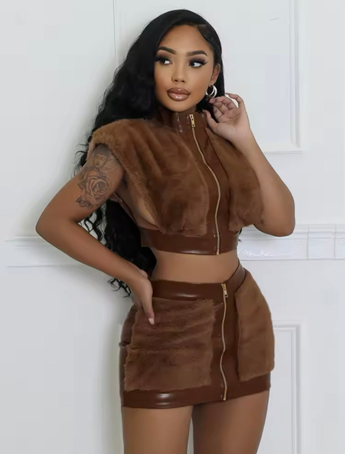 “Milestone” Brown 2 Piece Set