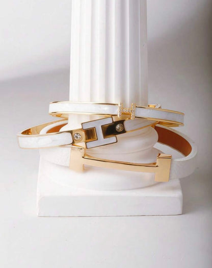 “Hermes Stack” Red Bracelet Set
