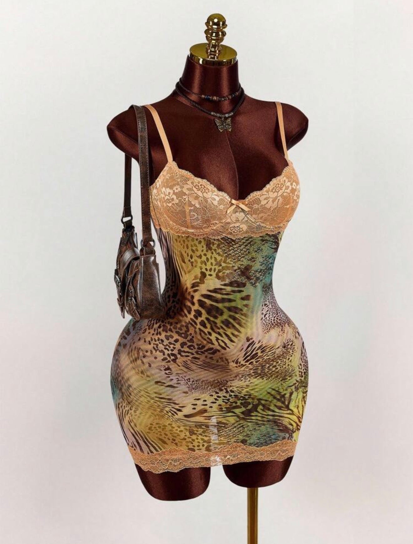 “Leopard Lace” Multicolor Dress