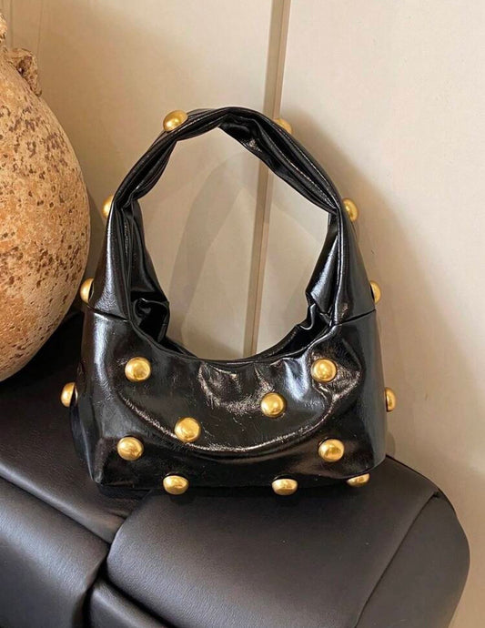 “Golden Hour” Black Handbag