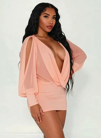 “Leo” Peach Dress
