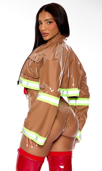 “Ring The Alarm” Brown 4 Piece Costume Set