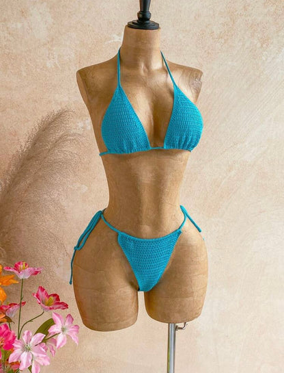 “Tassle Turks” Blue 3 Piece Swimsuit