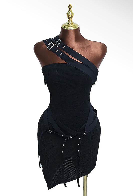 “Knit Lock” Black Dress