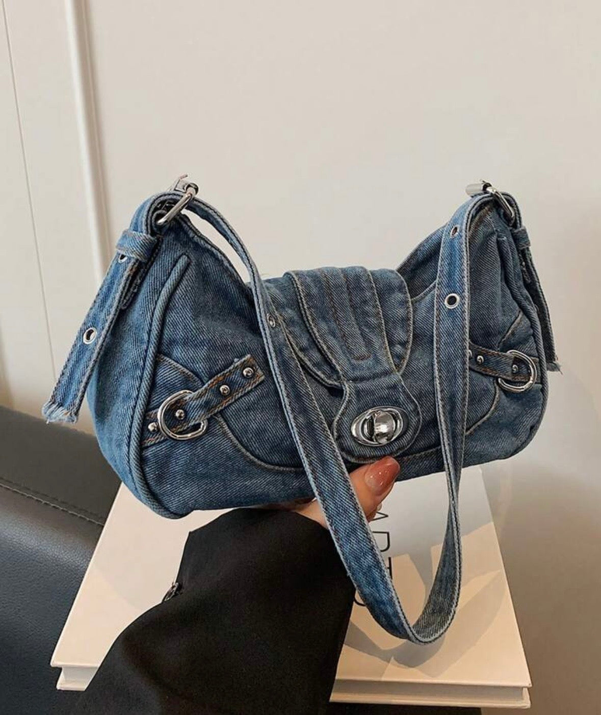 “Denim On Denim” Blue Jean Handbag