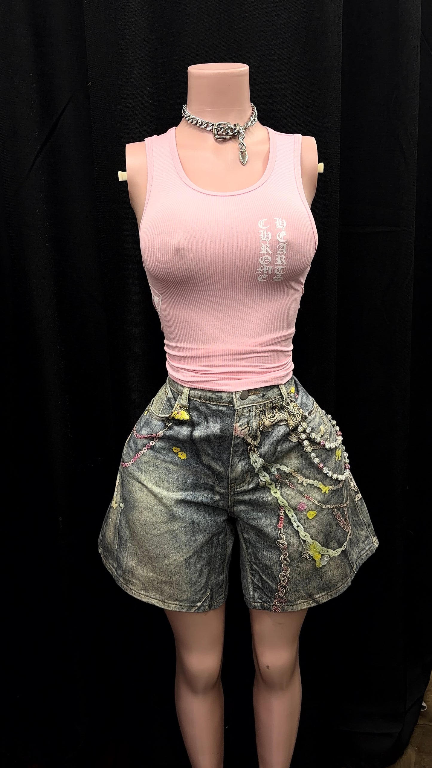 “Chrome Heart” Pink Top