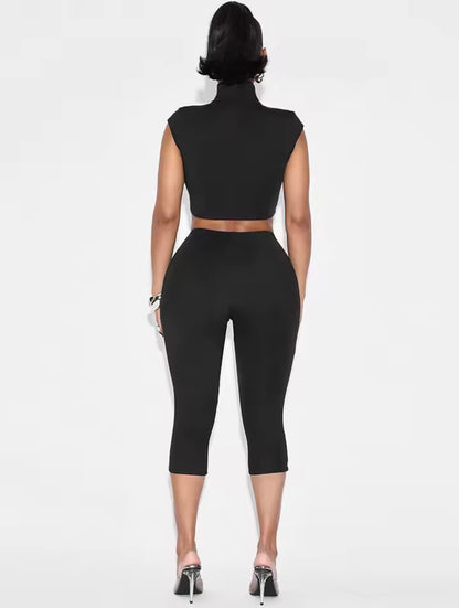 “Peek A Boo” Black 2 Piece Set