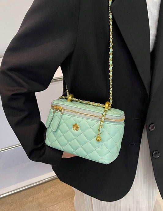 “Harlem Square” Green Handbag