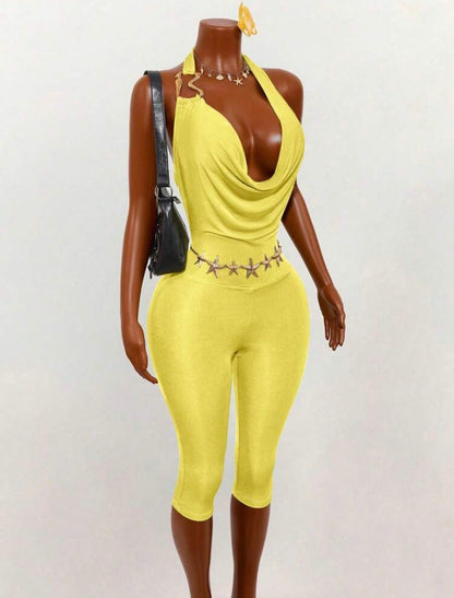“Divine” Green Romper