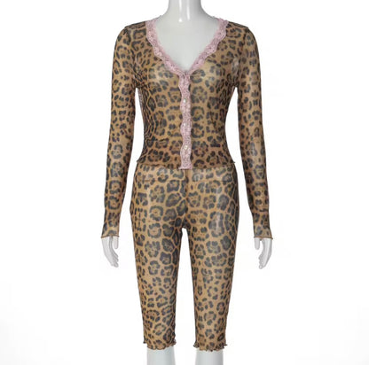 “Lace Leopard” 2 Piece Set