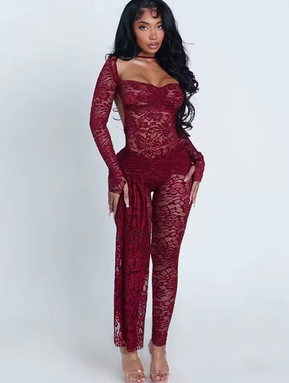 “Lauren Lace” Black 2 Piece Set