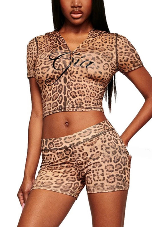 “Gia” Leopard 2 Piece Set