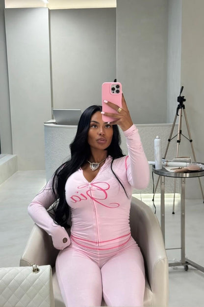 “Gia Is Me” Red 2 Piece Set