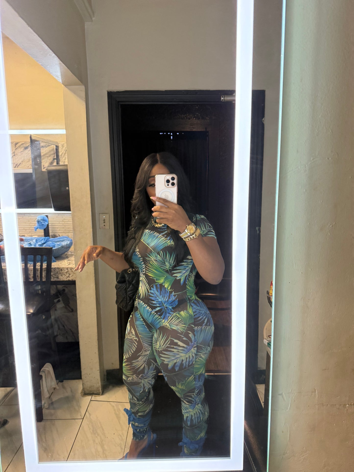 “Tropical Blue” Jumpsuit