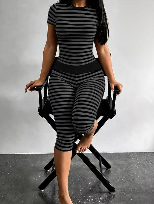 “Stevie Stripes” Black 2 Piece Set