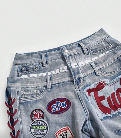 “Flick It” Blue Jean Jorts