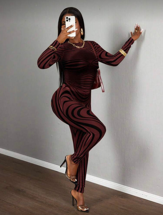 “Zee You Later” Deep Burgundy 2 Piece Set