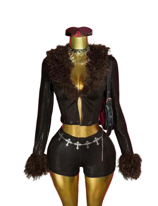 “Suite Life” Brown 2 Piece Set