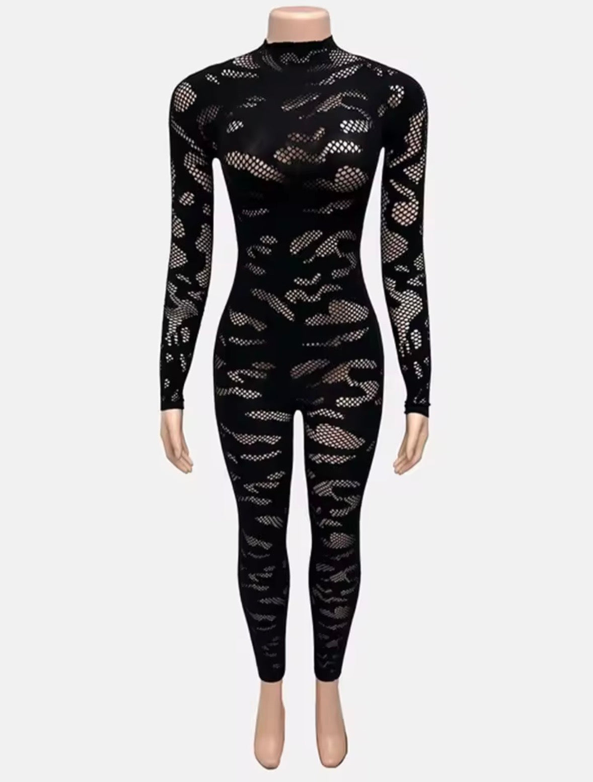 “Abstract” Black Jumpsuit