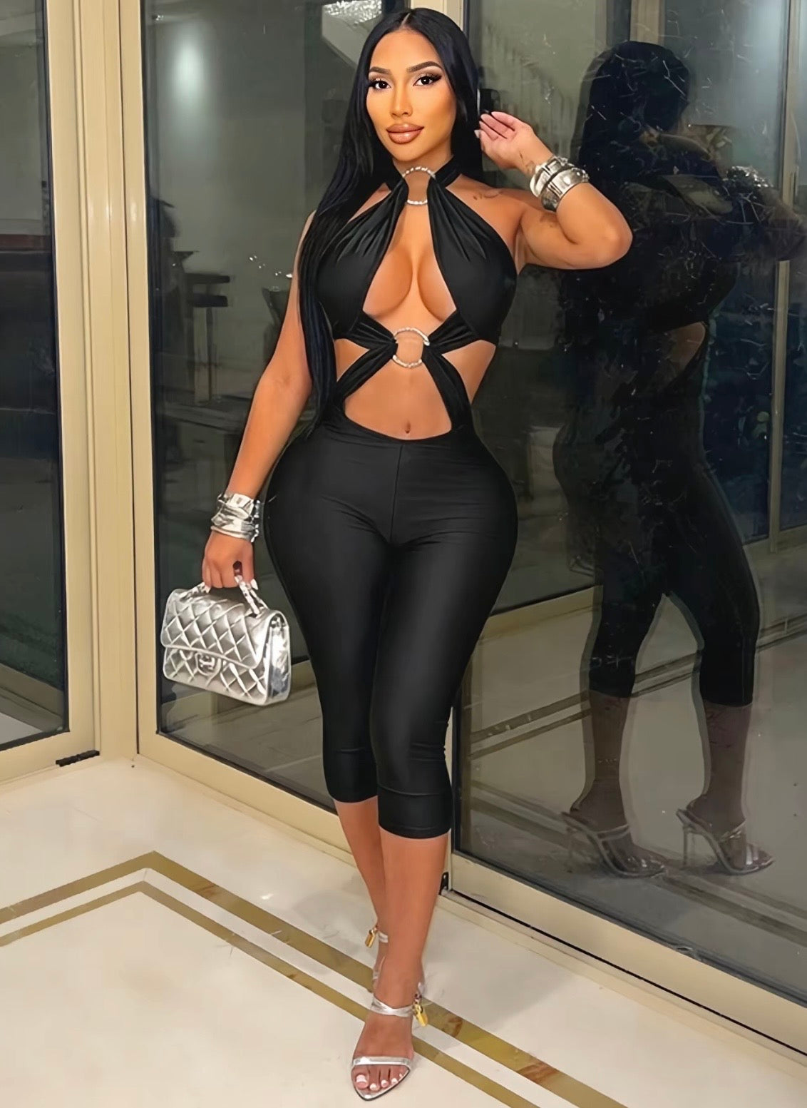 “Ring Leader” Black Romper