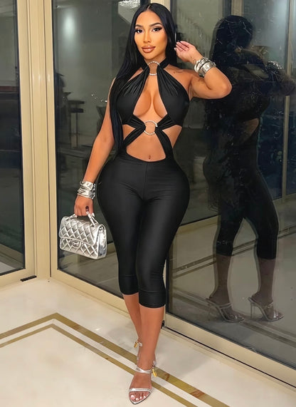 “Ring Leader” Black Romper