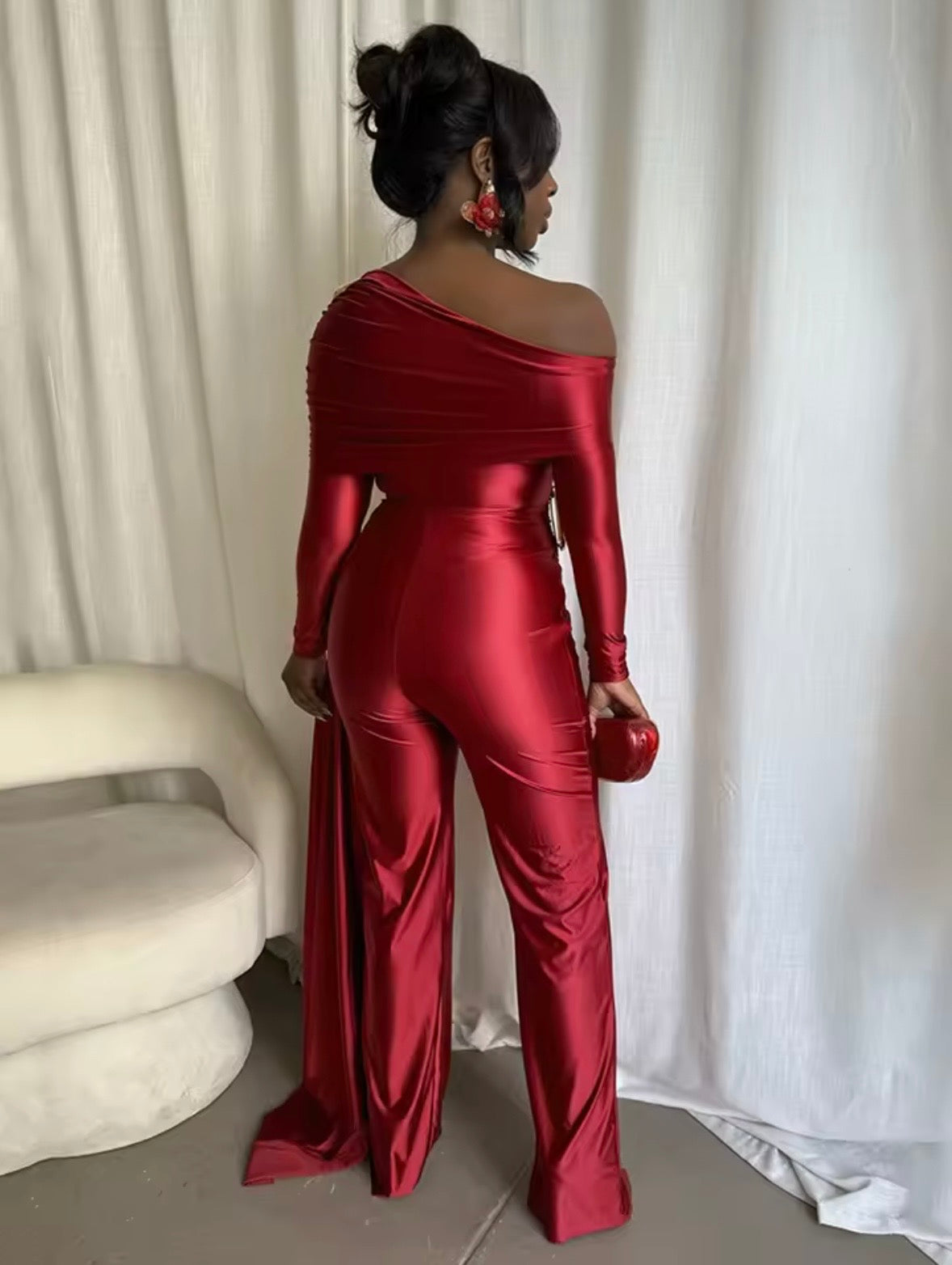 “Swan” Black Jumpsuit