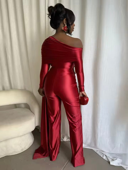 “Swan” Black Jumpsuit