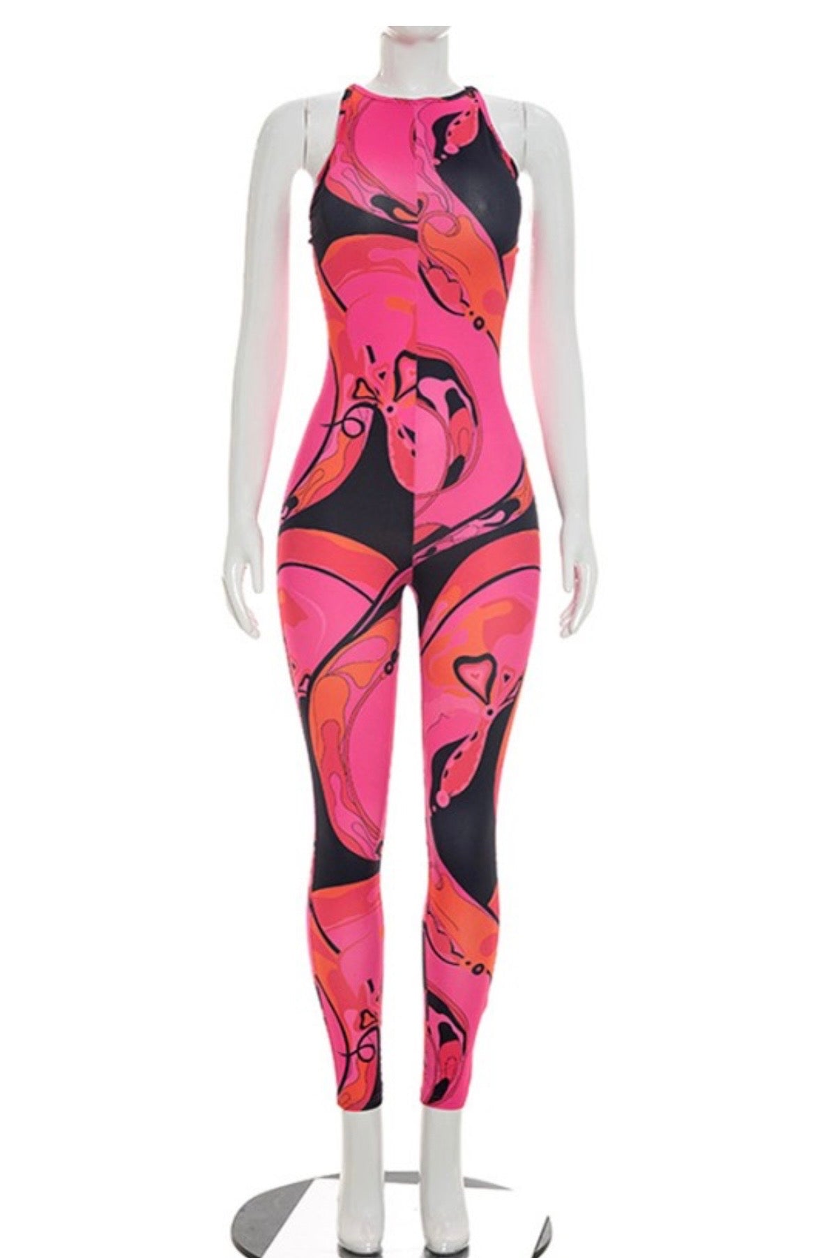 “Swirl Girl” Pink Jumpsuit