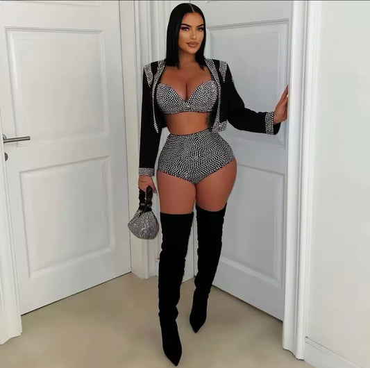 “Baddest Chick” Black 3 Piece Set