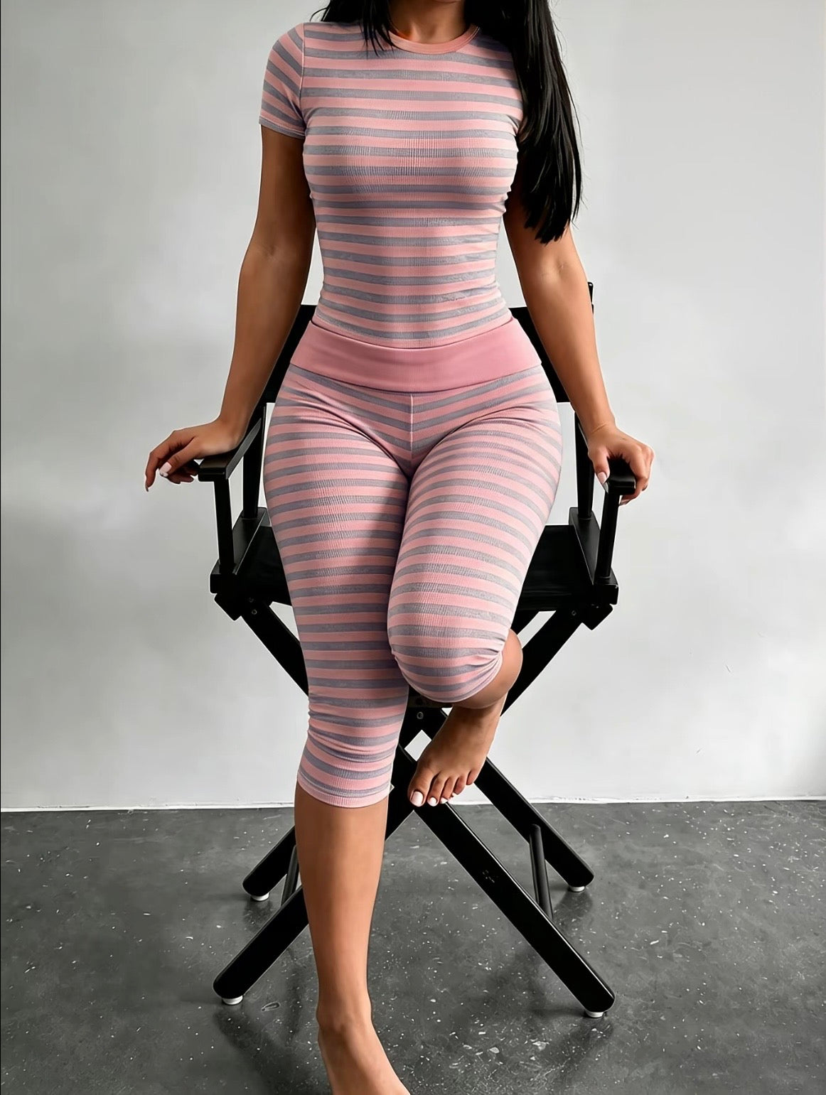 “Stevie Stripes” Pink 2 Piece Set