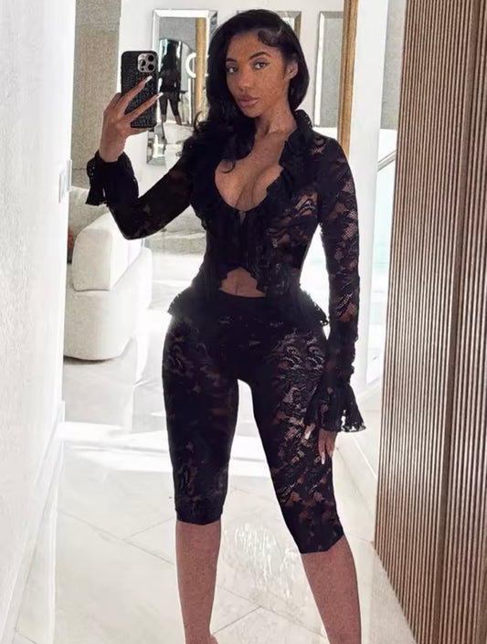 “Last Lace” Black 2 Piece Set