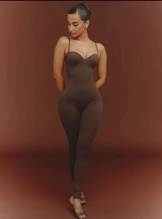 “Nothings Basic” Brown Jumpsuit
