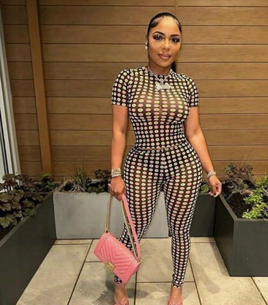 “Bubble Gum” Black 2 Piece Set